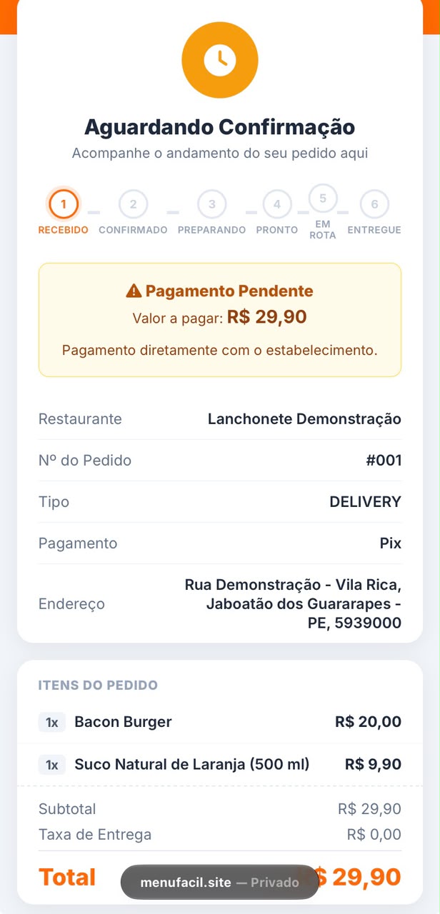Acompanhamento do pedido