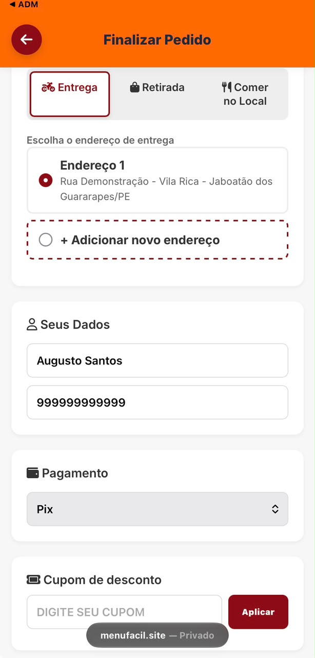 Carrinho e pagamento